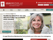 Tablet Screenshot of legaldirectives.com